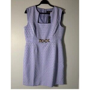 Chelsea Rose Lavender Dress 12 NWT Square Neckline Sheath Wedding Spring Summer